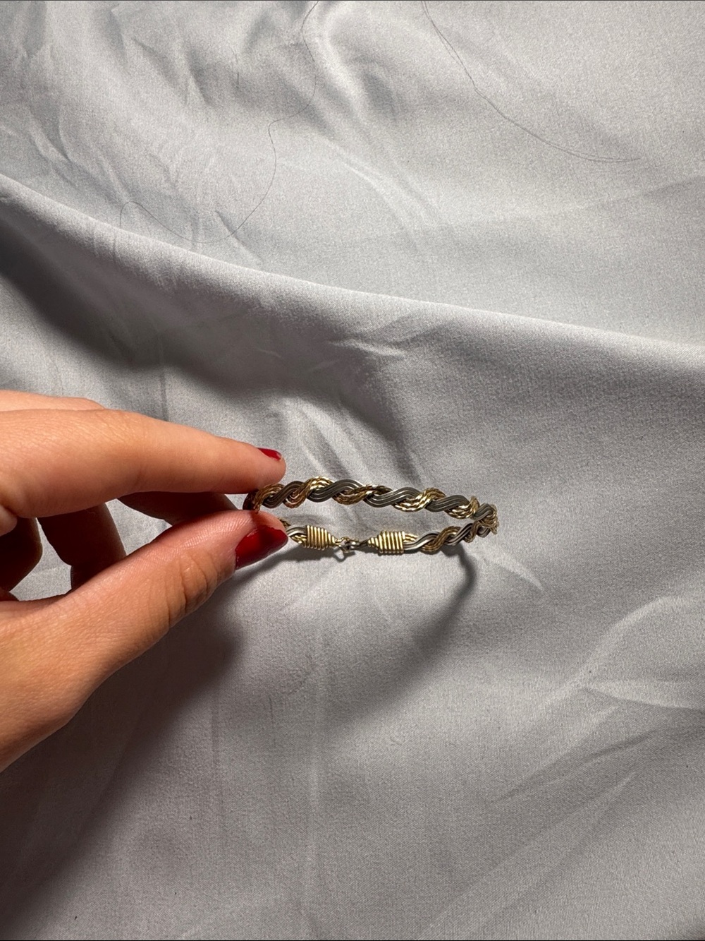 Twisted Rope Bangle Bracelet in Gold